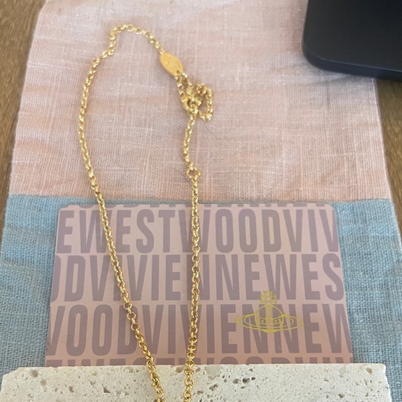 Vivienne Westwood Gold and Cream Orb Pendant - Picture 3 of 5